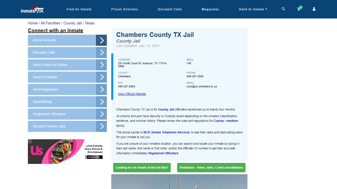 Chambers County TX Jail - Inmate Locator - Anahuac, TX